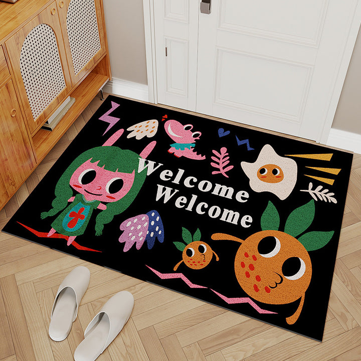 Dog-Themed Welcome Mat Bowlift