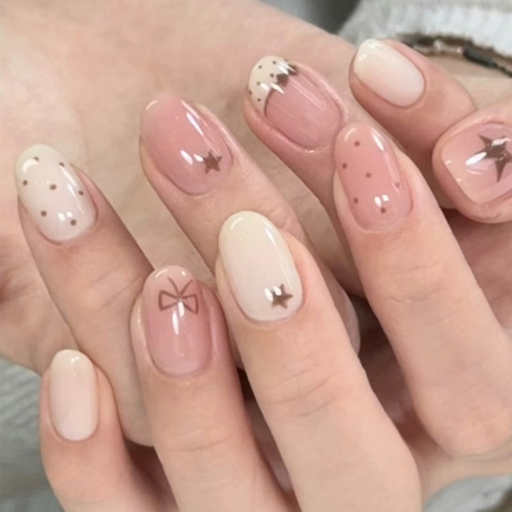 Premium Glittery Press-On Nail Set Bowlift