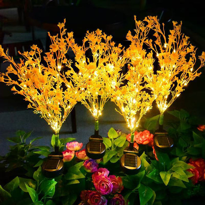 LED Illuminated Realistic Wheat Grass Garden Stake Lights Decorative Landscape Clusters Bowlift