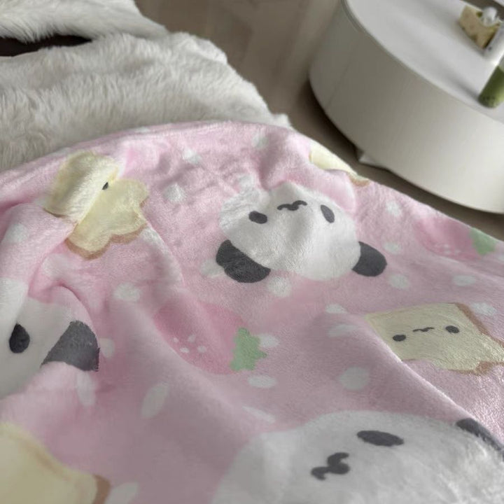 Soft Plush Cartoon-Themed Throw Blanket