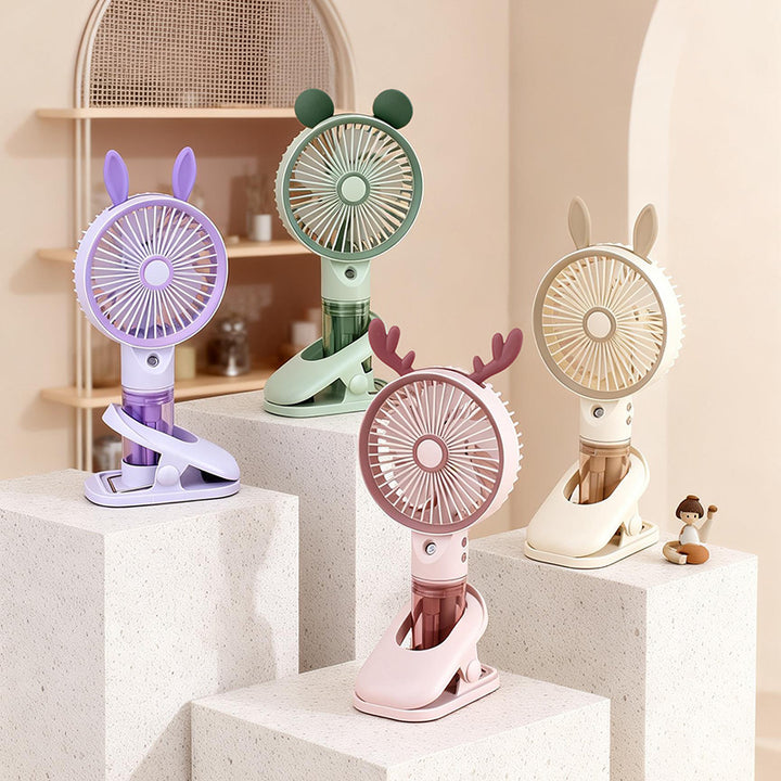 Women's Portable Cooling Fan with Water Mist Bowlift