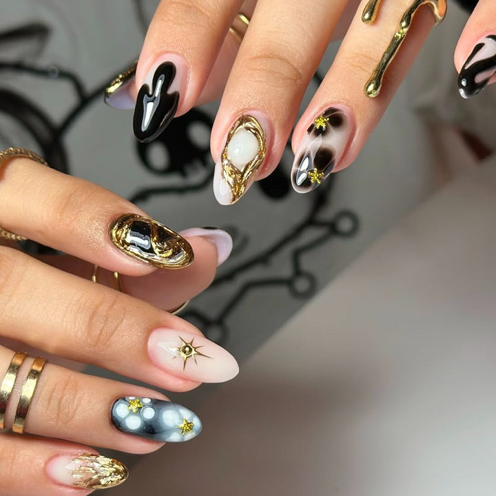 Abstract Art Nail Enhancements Bowlift