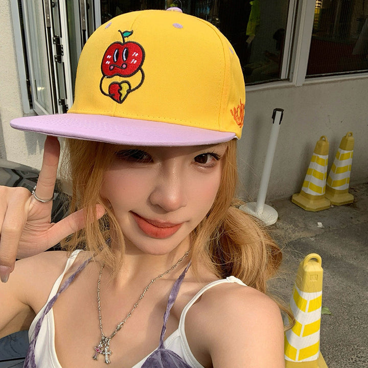 Playful Embroidered Snapback Cap