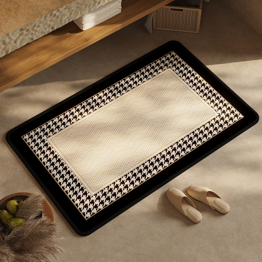 Chic Geometric Design Bath Mat Bowlift