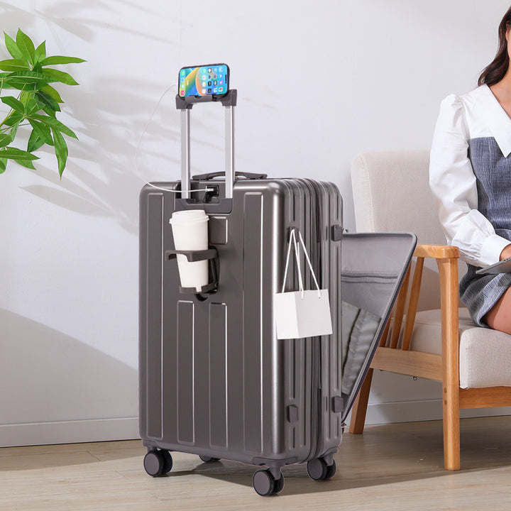 Unisex Smart Hardshell Luggage with Integrated Charging Station Bowlift