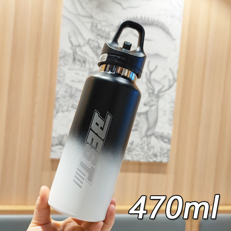 Women's sustainable stainless steel water bottle with leak-proof lid and handle Bowlift