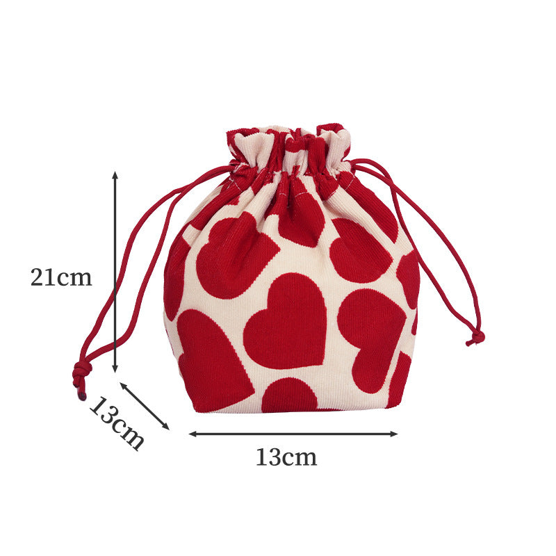 Heart Pattern Makeup Pouch Bowlift