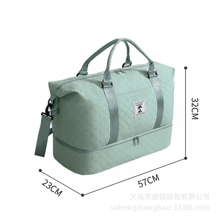 Spacious Quilted Travel Duffel Bag Bowlift