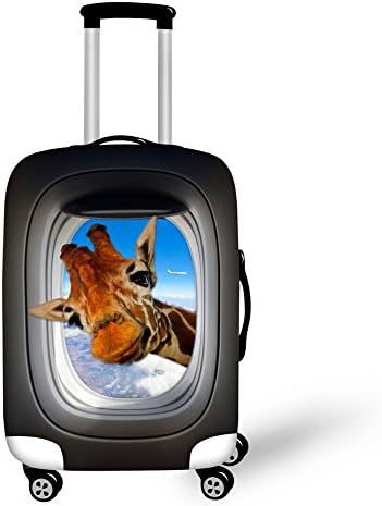 Unisex nano elastic suitcase cover with horse and sunflower motif, stretchable stretch protection for hard shell trolley with zipper Bowlift