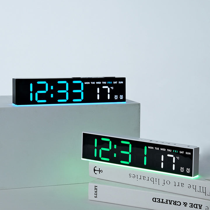 Digital clock with large LED display and temperature display Bowlift