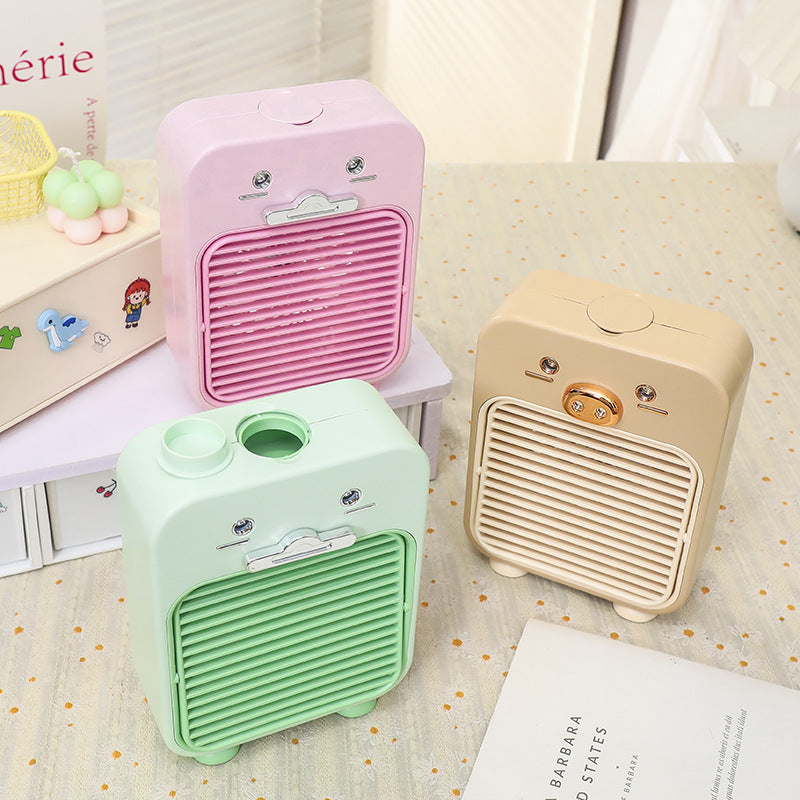 Ladies Funny Mini Table Fan with USB Connection and Flexible Tilt Bowlift