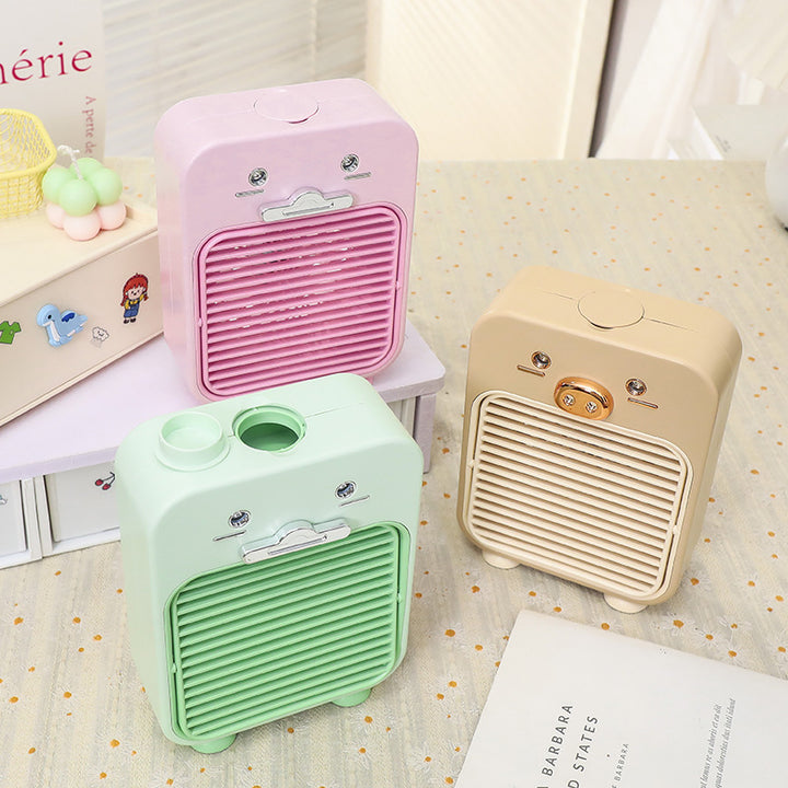 Ladies Funny Mini Table Fan with USB Connection and Flexible Tilt Bowlift