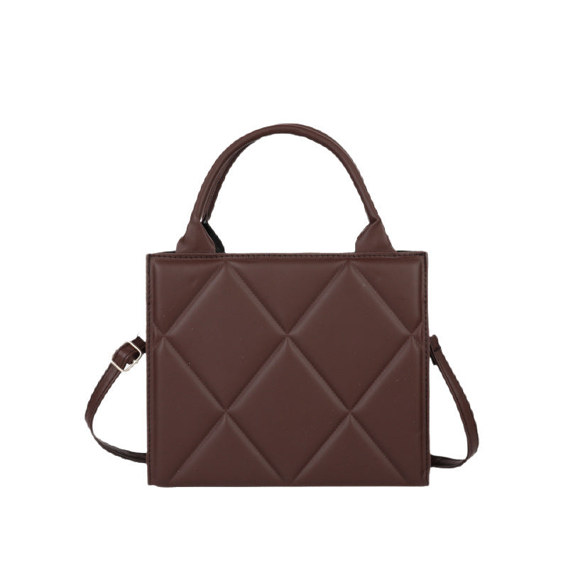 Quilted Leather Shoulder Handbag Bowlift