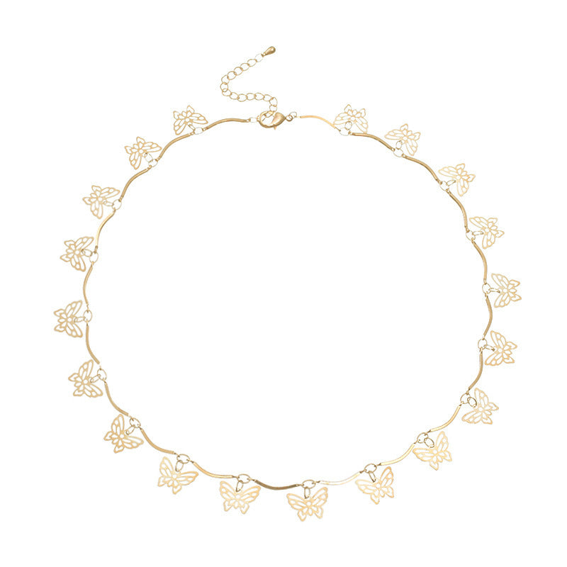 Butterfly Design Choker Necklace Bowlift
