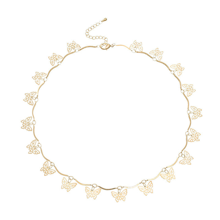 Butterfly Design Choker Necklace Bowlift
