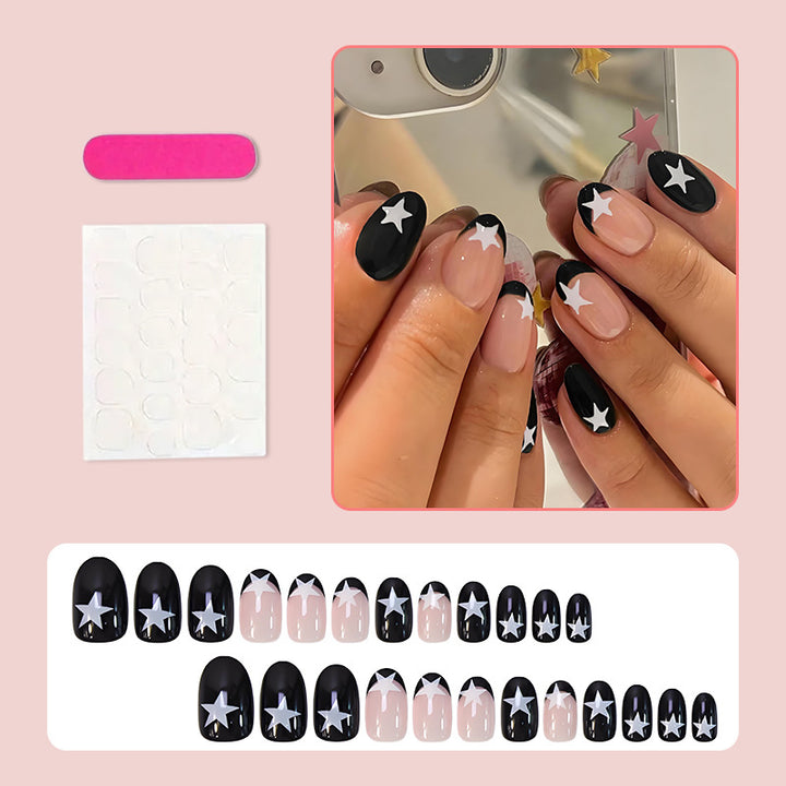 Artificial nail set with creative star design Bowlift