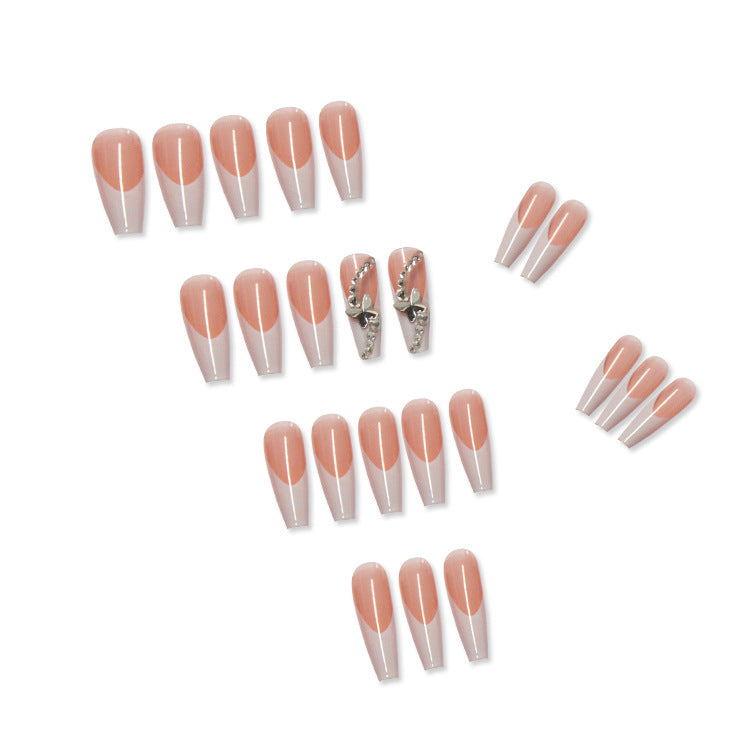 Acrylic nail set with glamorous tips embellishments and elegant accents Bowlift