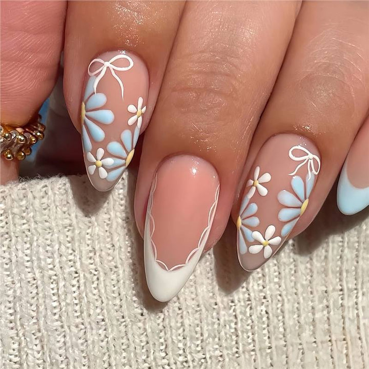 Artistic Floral Press-On Nail Design Bowlift 1788434567