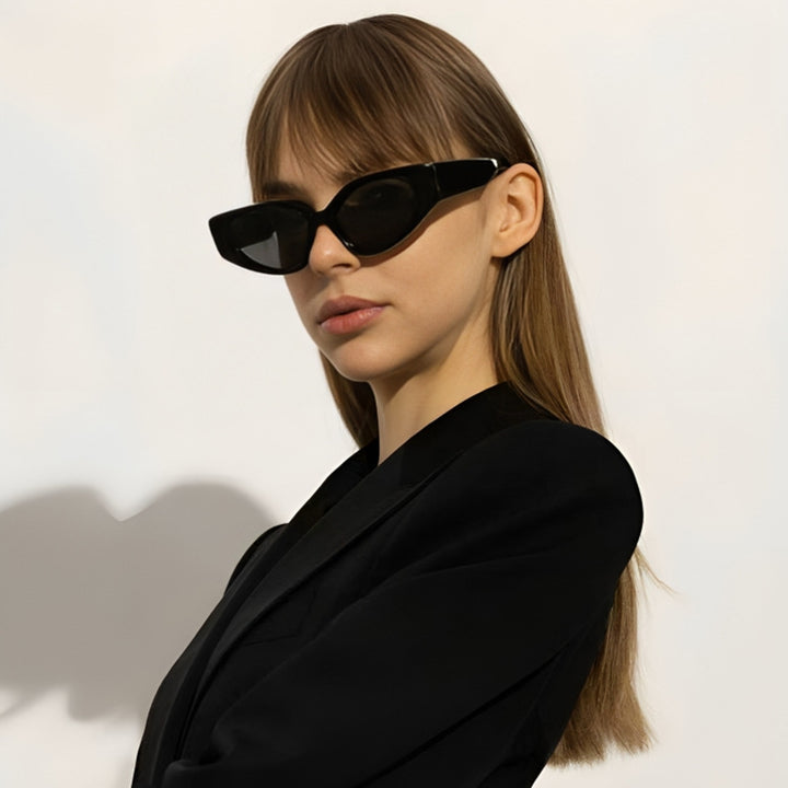 Women's Fashion Cat Eye Sunglasses with Wide Frame Bowlift