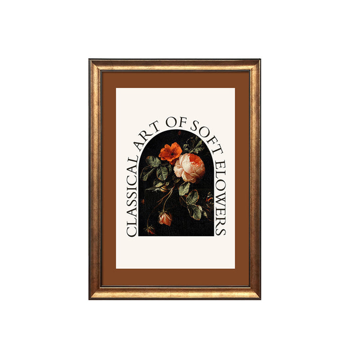 Elegant Gold Coated Flower Artwork