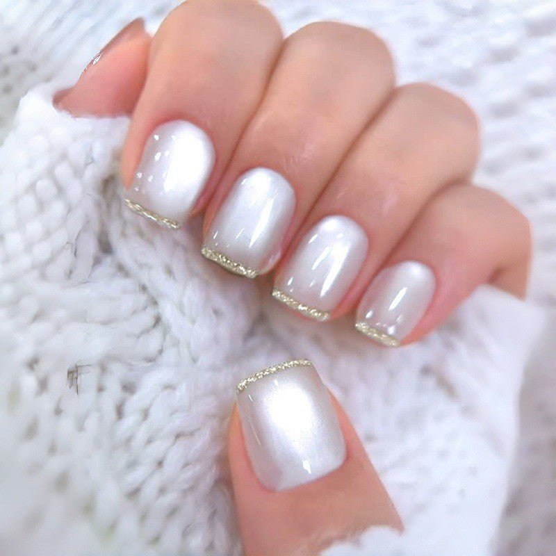 Glitter Accent Press-On Nail Set Bowlift