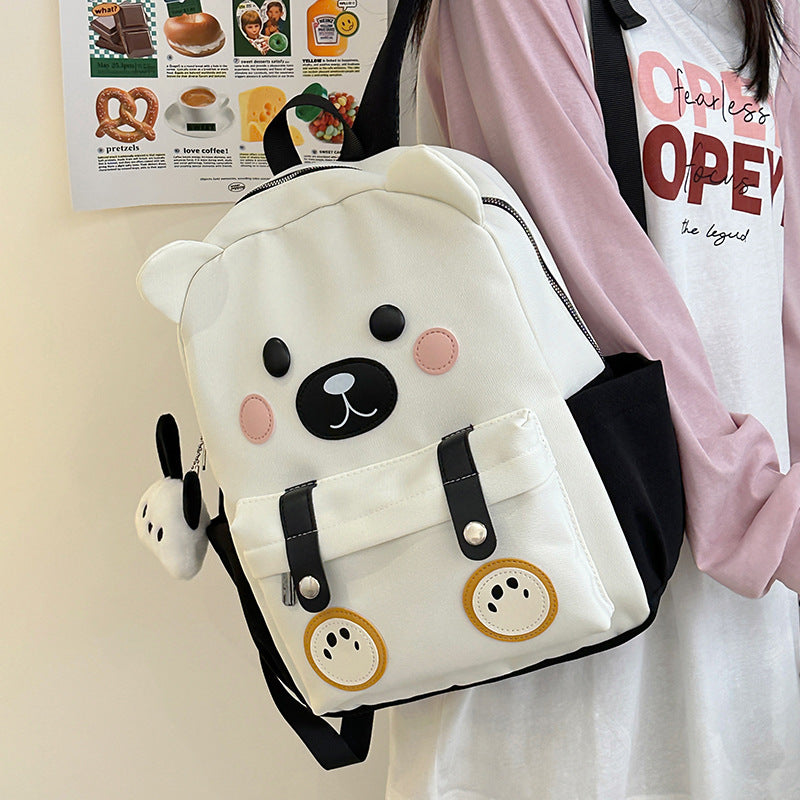 Plush backpack with bear design Bowlift