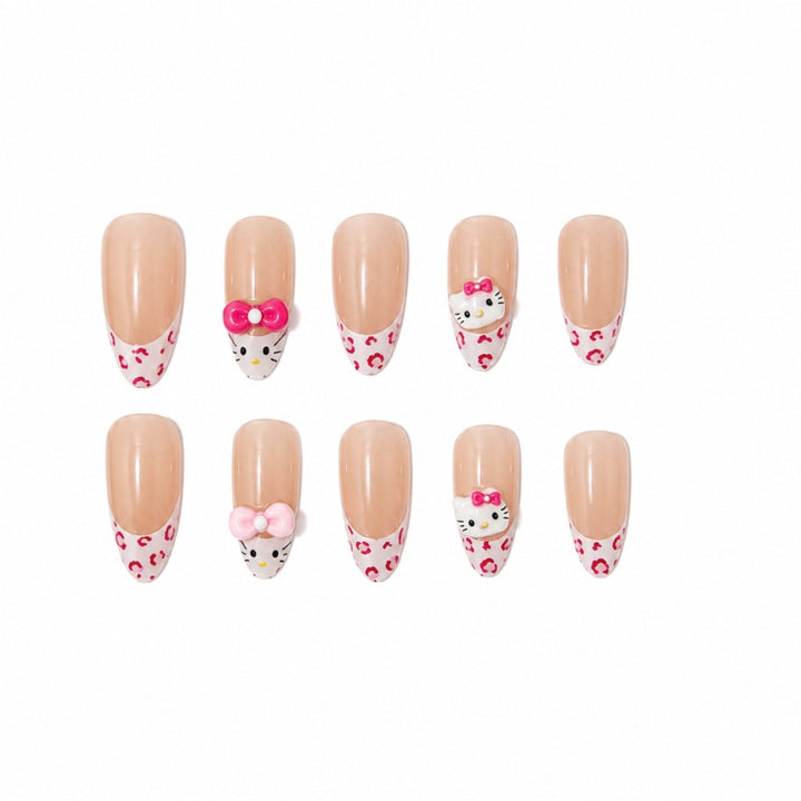 Character-Embellished Press-On Nail Set Bowlift