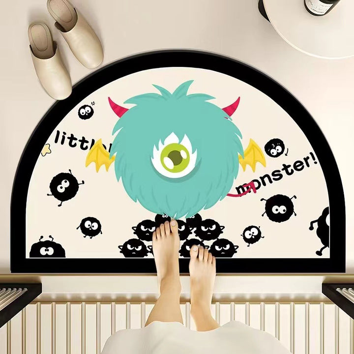 Playful Monster-Themed Bath Mat Bowlift
