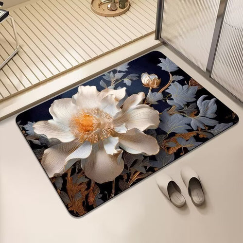Floral Print Area Mat Bowlift