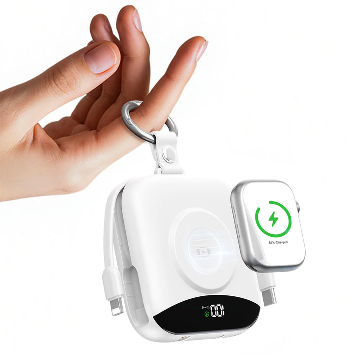 Portable Wireless Charger with Integrated Power Bank Bowlift