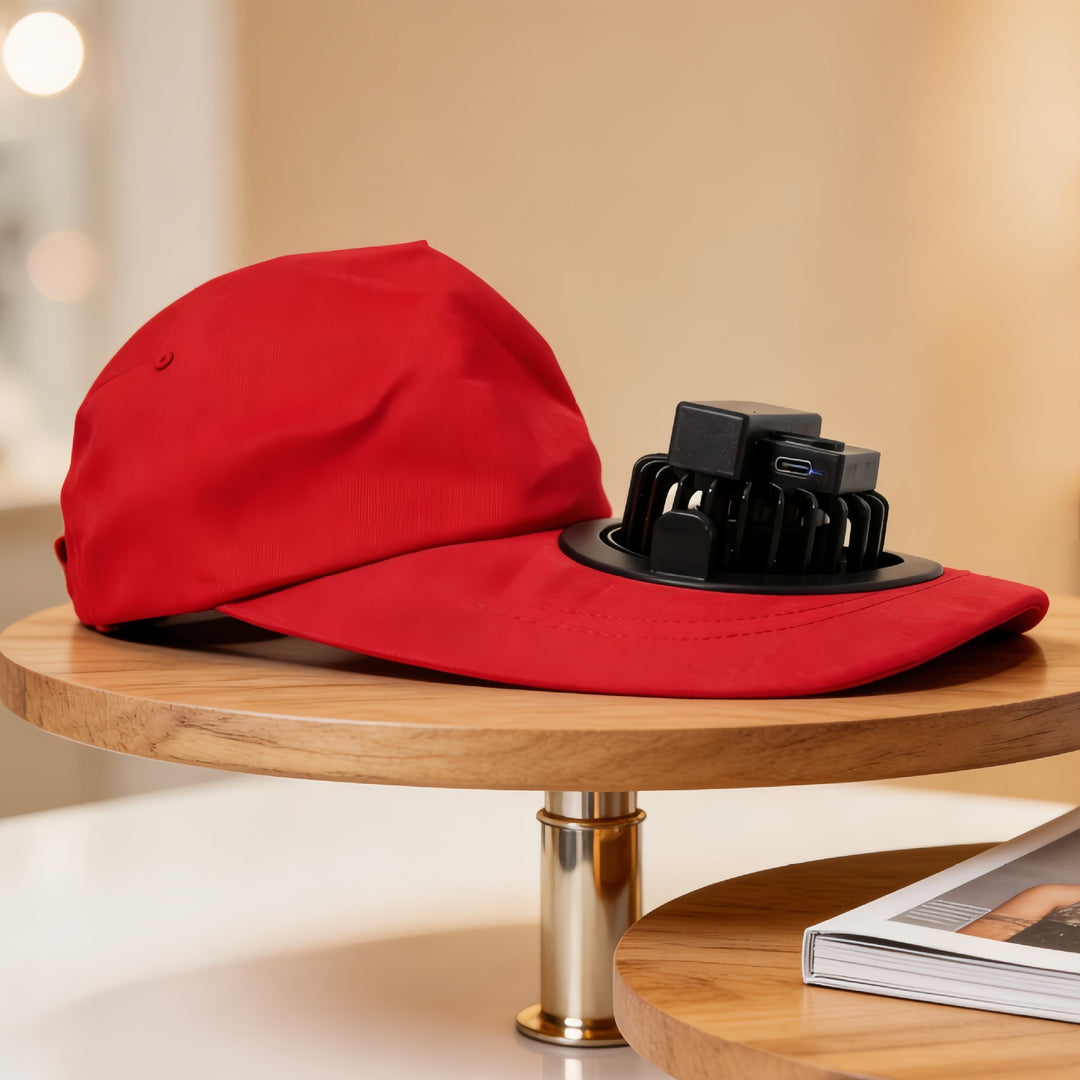 Women's Cooling Cap with Integrated Fan Bowlift