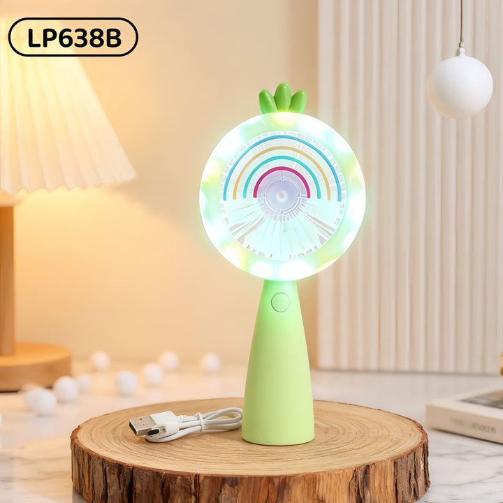 Women's Portable LED Hand Fan with Innovative Design Bowlift
