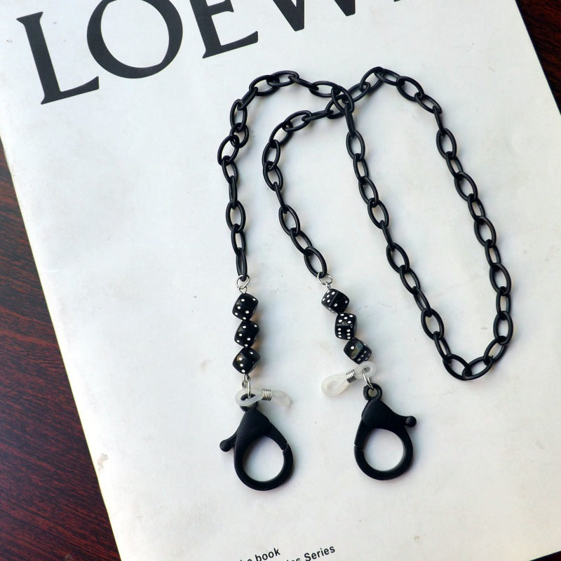 Fashionable glasses holder chain made of plastic with colorful beads Bowlift