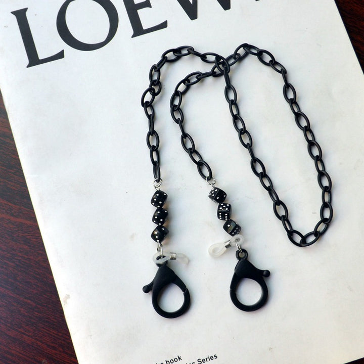 Fashionable glasses holder chain made of plastic with colorful beads Bowlift