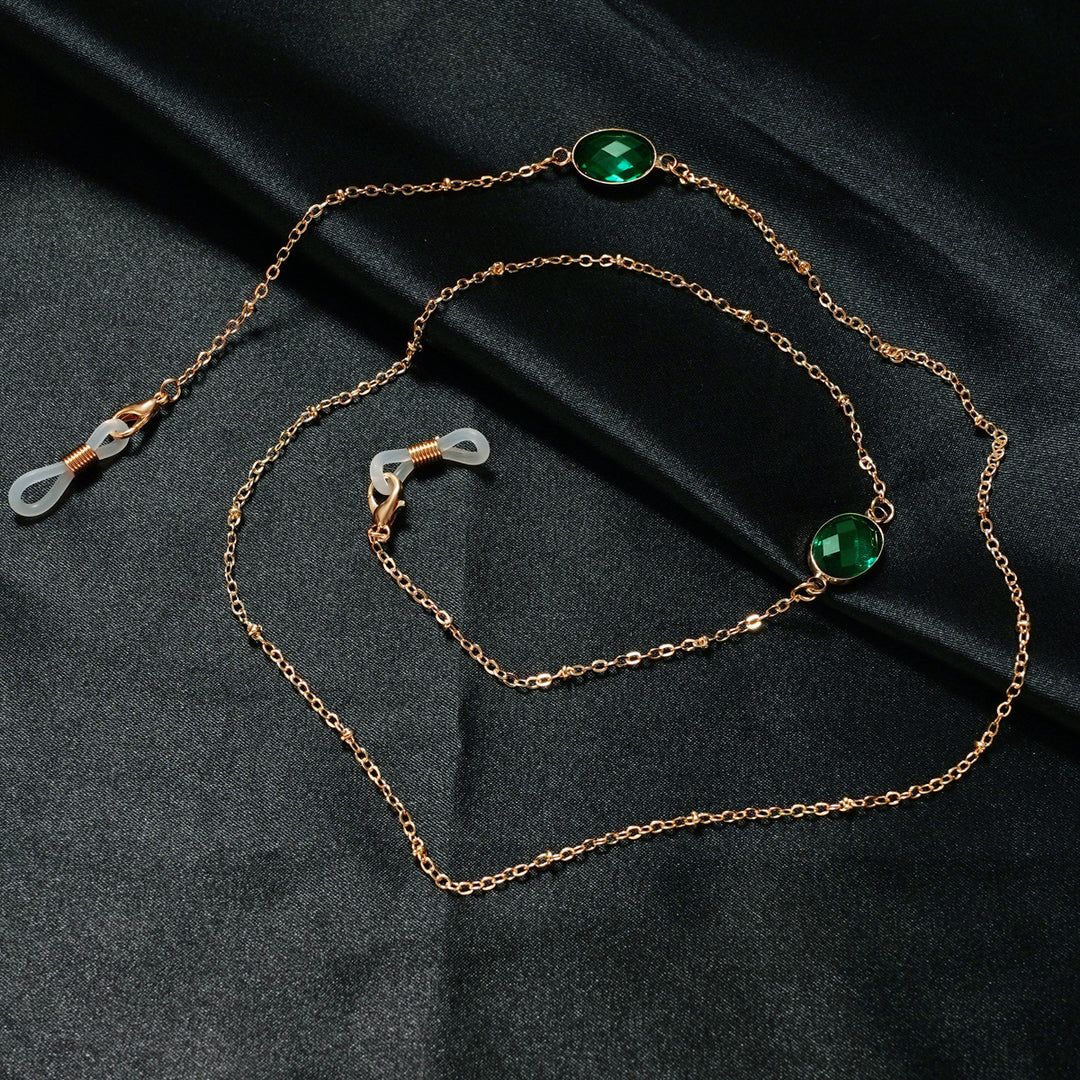 Chic Gemstone-Accented Eyewear Chain Bowlift