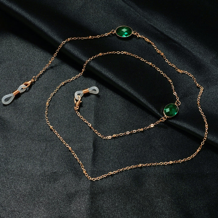 Chic Gemstone-Accented Eyewear Chain Bowlift
