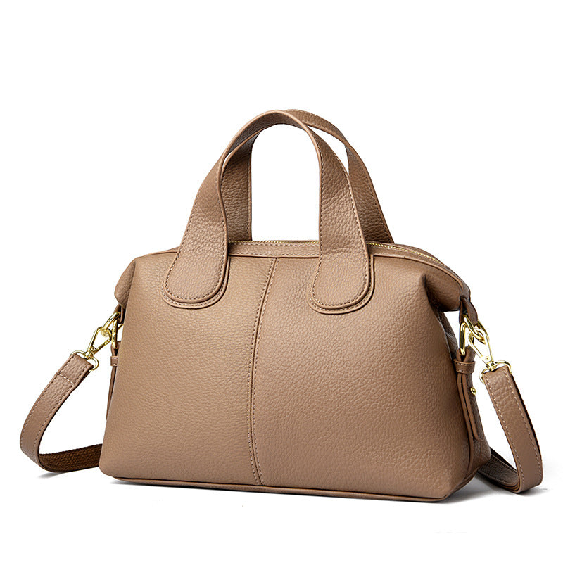 Elegant Faux Leather Handbag Bowlift