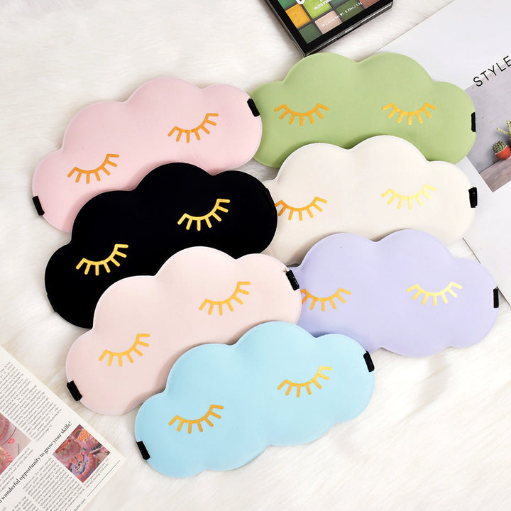 Women's cute cloud sleep mask made of memory foam with ergonomic padding and adjustable elastic band Bowlift