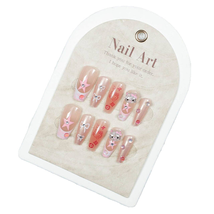 Creative Character-Themed Press-On Nail Art Bowlift