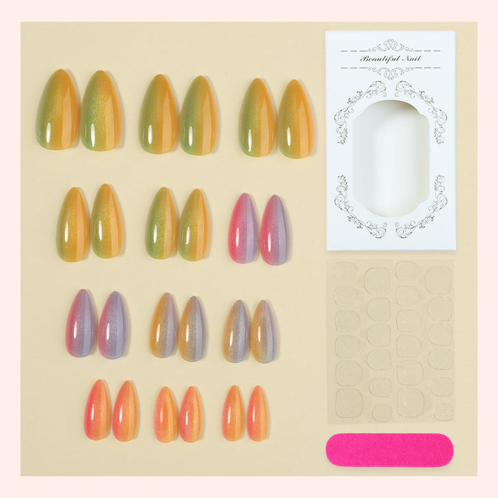 Creative nail set with shimmering ombre effects Bowlift