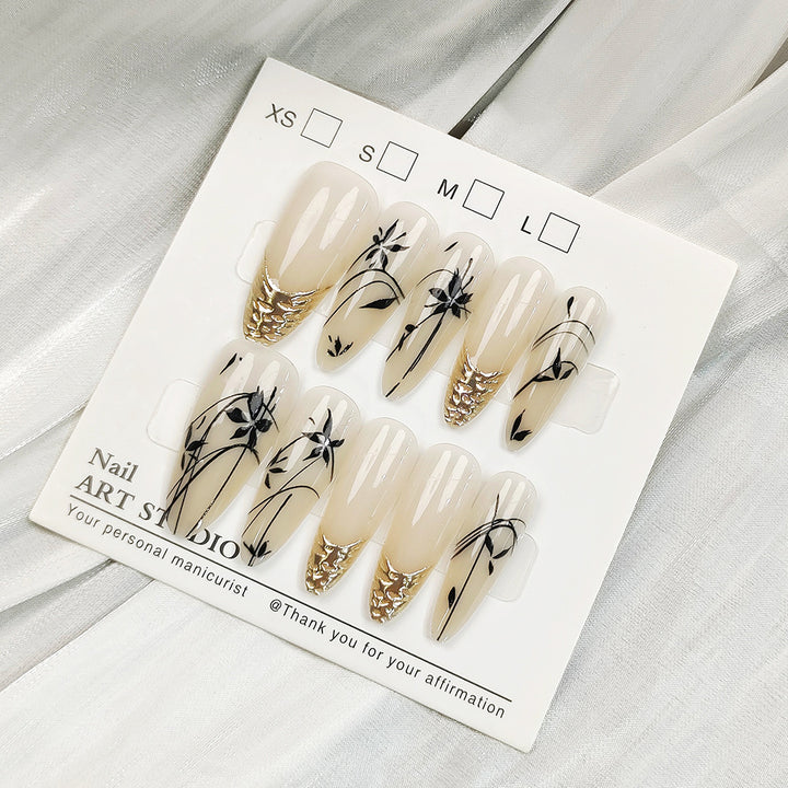 Artificial nails with Elegant Ombre Design Bowlift