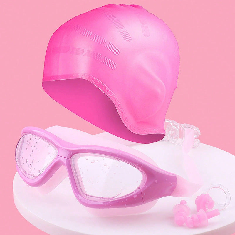 Swim set with comfort swim goggles and cap Bowlift