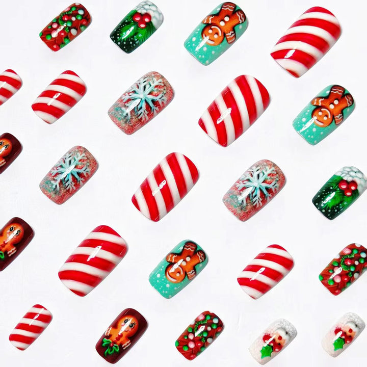 Artificial nails in gingerbread house design Bowlift