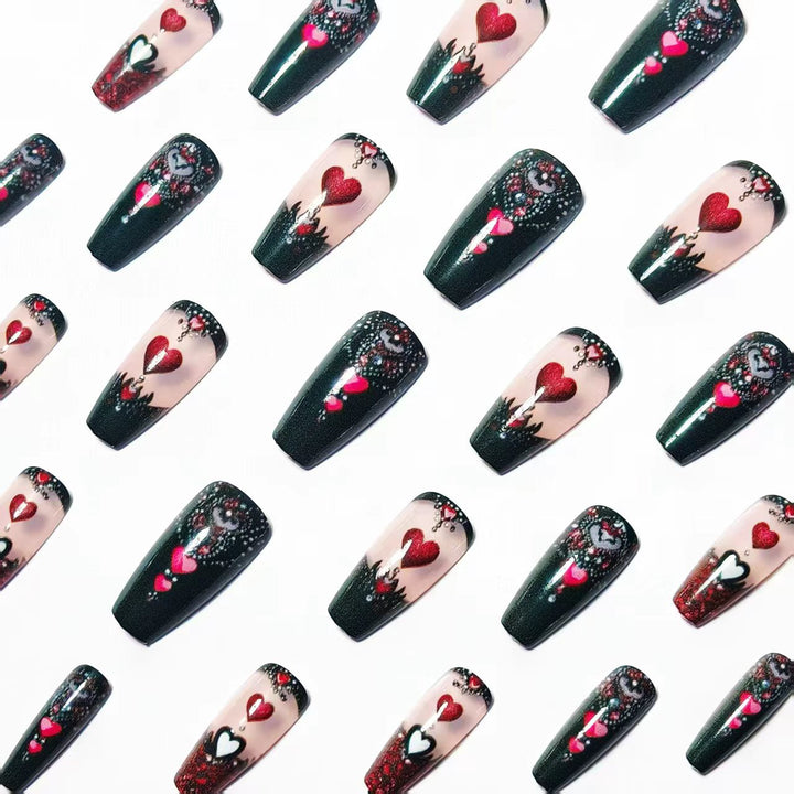 Romantic Heart-Inspired Nail Art Set Bowlift