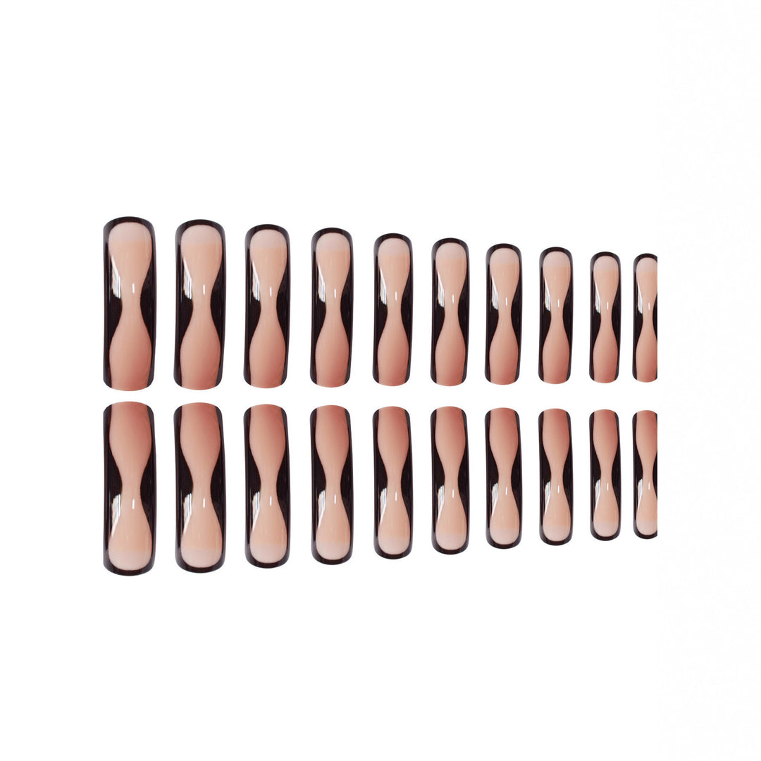 Artistic Wave Design Press-On Nails Bowlift