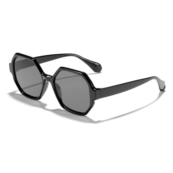 Women's fashionable sunglasses with hexagonal frame and UV protection Bowlift