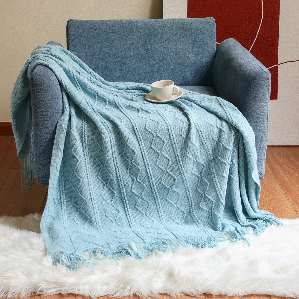 Cozy Knitted Throw Blanket