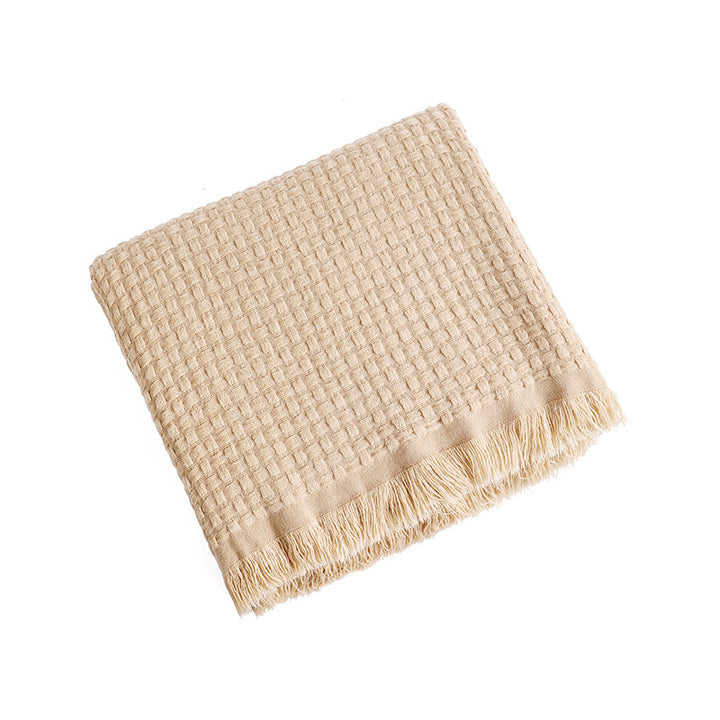 Decorative Woven Fringe Throw Blanket