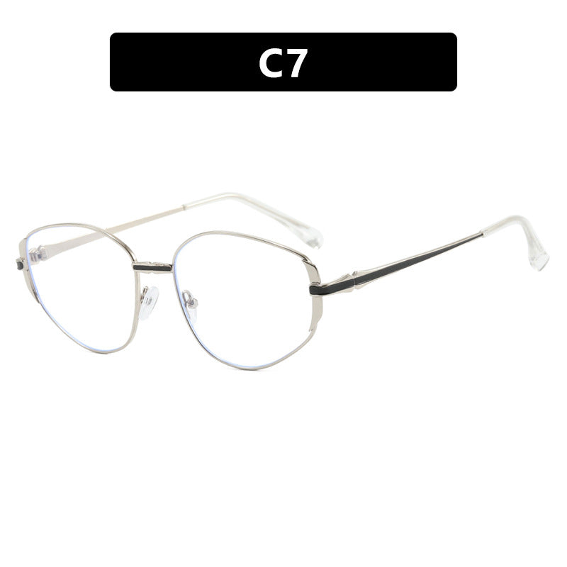 Women modern geometric sunglasses with stylish metal frame Bowlift