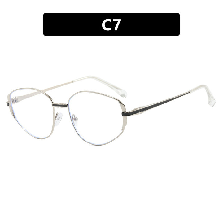 Women modern geometric sunglasses with stylish metal frame Bowlift